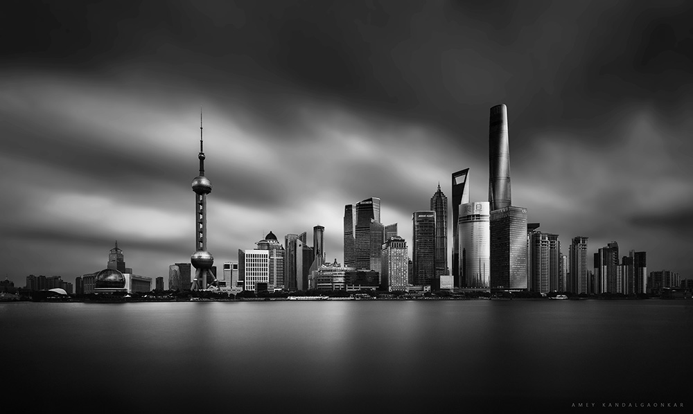 Stormy Shanghai Skyline